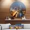 Designart - Philadelphia Skyline at Night' Ultra Glossy Cityscape Circle Wall Art